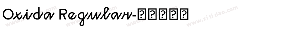 Oxida Regular字体转换